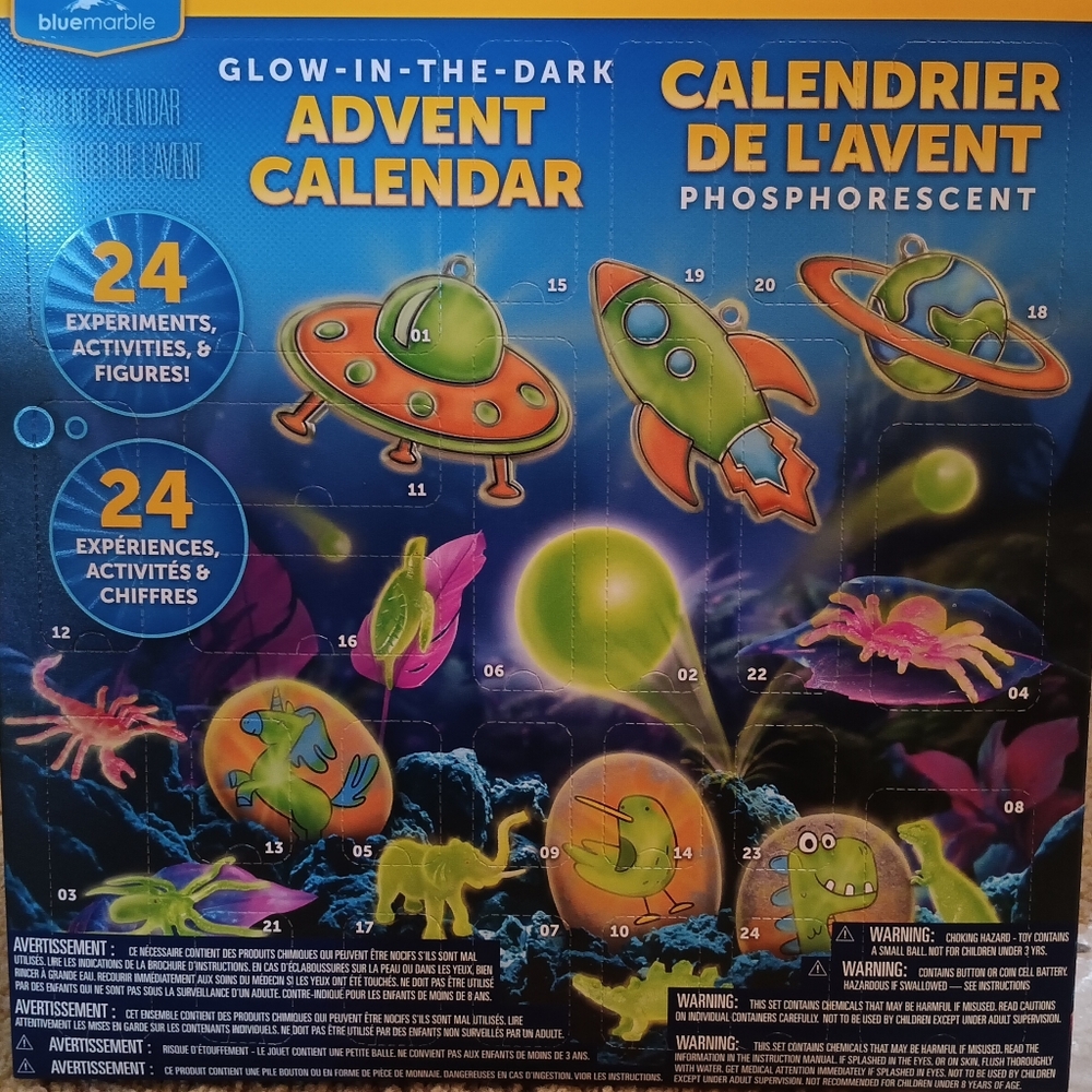 BLUE MARBLE Glow-in-the-Dark Advent Calendar
